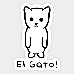 El Gato! - black Sticker